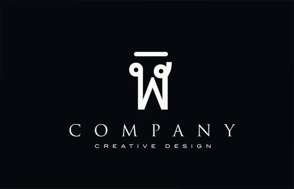 Піктограма Логотипу Літери Чорно Білий Дизайн Написання Фірмового Стилю Професійний — стоковий вектор