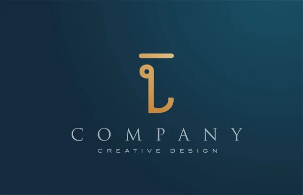 Oro Alfabeto Dorato Lettera Logo Icona Design Letteratura Corporate Elegante — Vettoriale Stock