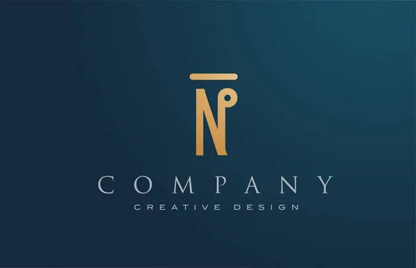N金字母表图标设计 租赁和企业 带有创造性文字的优雅的身份模板 — 图库矢量图片
