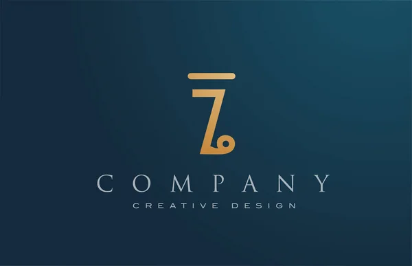 Lettre Alphabet Doré Logo Icône Design Lettres Entreprises Modèle Identité — Image vectorielle