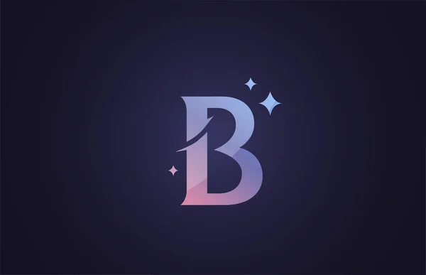 Красивый Логотип Буквы Бизнеса Компании Голубом Розовом Цвете Creative Lettering — стоковый вектор