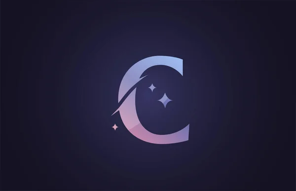 Красивый Логотип Бизнеса Компании Сине Розовом Цвете Creative Lettering Corporate — стоковый вектор