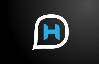 H harfinin bulut tasarımı. Alfabe simgesi logo tasarımı. Ürünler ve şirketler için kurumsal çalışmalar