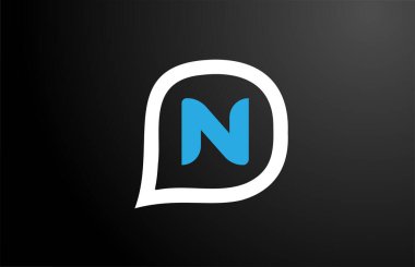 N harfinin bulut tasarımı. Alfabe simgesi logo tasarımı. Ürünler ve şirketler için kurumsal çalışmalar