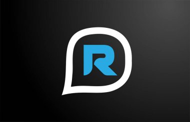 R harfinin bulut tasarımı. Alfabe simgesi logo tasarımı. Ürünler ve şirketler için kurumsal çalışmalar