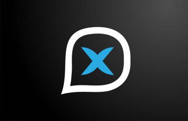 X harfinin bulut tasarımı. Alfabe simgesi logo tasarımı. Ürünler ve şirketler için kurumsal çalışmalar