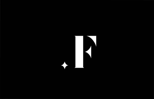 Fビジネスや企業のためのアルファベット文字のロゴ 黒と白の創造的なレタリング コーポレートアイデンティティブランドのアイコンデザイン — ストックベクタ