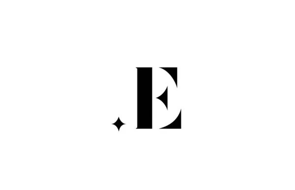 Logotipo Letra Alfabeto Preto Branco Para Negócio Com Estrela Letras — Vetor de Stock