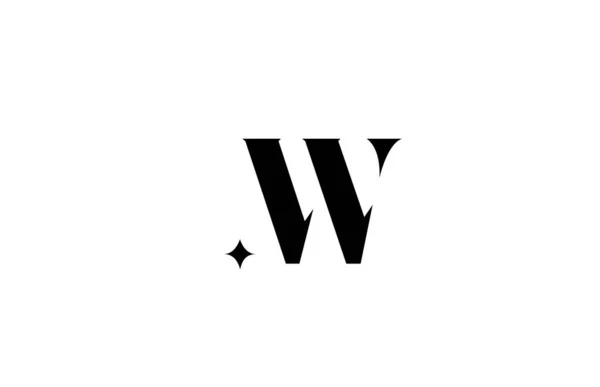 Svart Och Vitt Alfabet Bokstav Logotyp För Företag Med Stjärna — Stock vektor