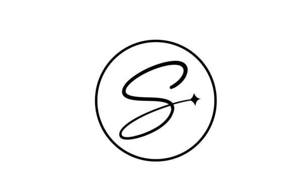 Alfabet Letter Logo Voor Zaken Met Ster Cirkel Eenvoudige Elegante — Stockvector