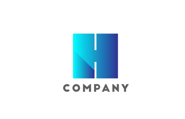 Şletme Şirketler Için Mavi Renkli Geometrik Harf Logosu Fütürist Tasarım — Stok Vektör