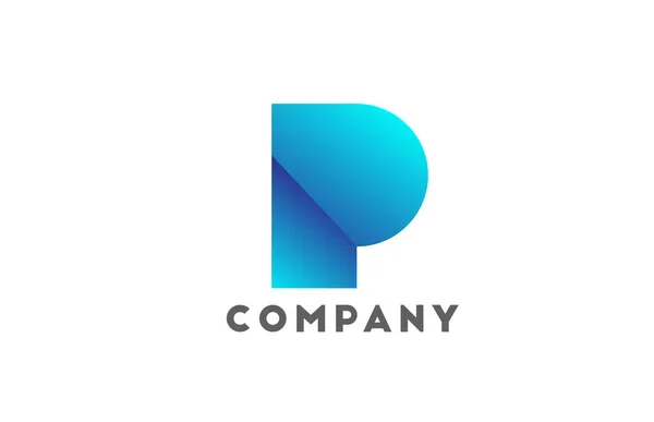 Logotipo Letra Alfabeto Geométrico Para Negócios Empresa Com Cor Azul —  Vetores de Stock