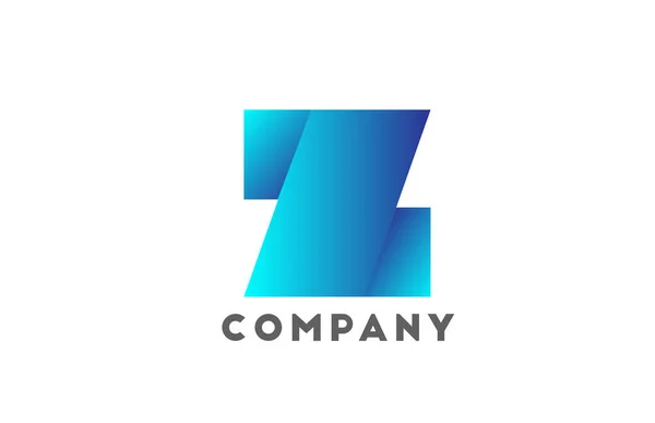 Logotipo Letra Alfabeto Geométrico Para Negócios Empresa Com Cor Azul — Vetor de Stock