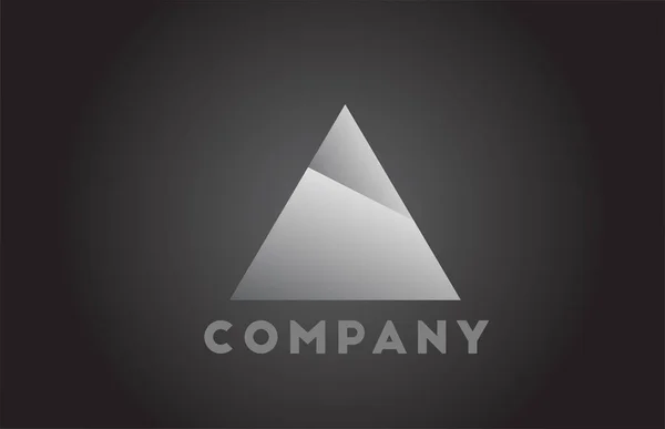 Μαύρο Και Άσπρο Ένα Γεωμετρικό Λογότυπο Αλφαβήτου Για Τις Επιχειρήσεις — Διανυσματικό Αρχείο