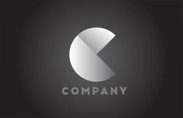 Zwart Wit Geometrische Alfabet Letter Logo Voor Het Bedrijfsleven Corporate — Stockvector