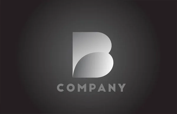 Černé Bílé Geometrická Abeceda Písmeno Logo Pro Podnikání Firemní Brigády — Stockový vektor