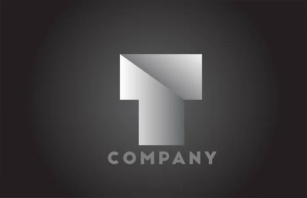 Logotipo Letra Alfabeto Geométrico Preto Branco Para Negócio Brading Corporativo — Vetor de Stock