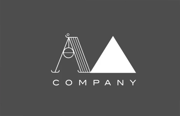 Geometric Grey White Alphabet Letter Icon Company Дизайн Комбинации Стилей — стоковый вектор