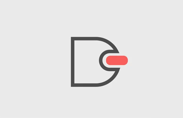 Рожевий Сірий Абетка Значок Логотипу Літери Геометричний Дизайн Фірмового Стилю — стоковий вектор