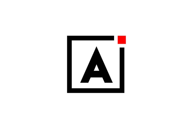 Logo Icône Lettre Alphabet Noir Blanc Conception Entreprise Affaires Avec — Image vectorielle