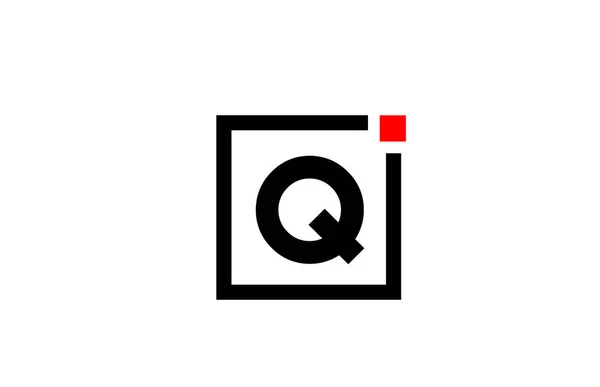 Alphabet Letter Icon Logo Black White Company Business Design Square — Stock Vector