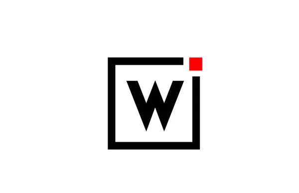 Логотип Буквы Черно Белом Цвете Компания Бизнес Дизайн Квадратной Красной — стоковый вектор