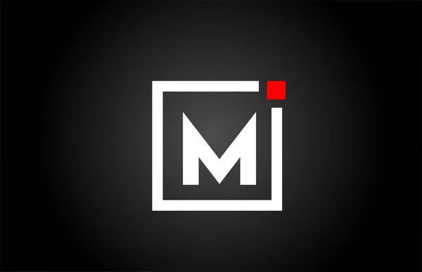 Logo Ikony Alfabetu Kolorze Czarno Białym Firma Biznes Design Kwadratową — Wektor stockowy