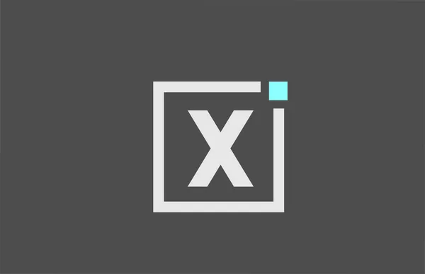 Grey Alphabet Letter Logo Icon Square Design Company Business Identity — Stock Vector