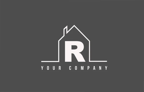 Alphabet Letter Logo Icon Home Real Estate House Design Company — Stock Vector