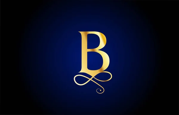 Zlatá Elegantní Monogram Abeceda Písmenko Logo Design Ikony Ročník Firemní — Stockový vektor