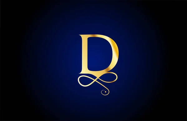 Dourado Elegante Monograma Alfabeto Letra Logotipo Ícone Design Brading Corporativo — Vetor de Stock