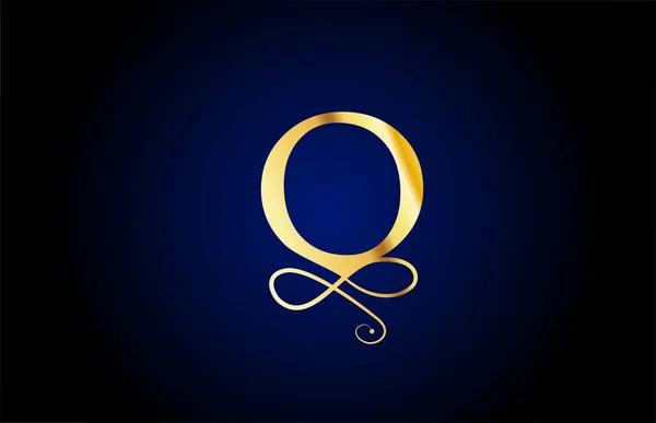 Altın Zarif Monogram Alfabe Harfli Simge Tasarımı Lüks Ürünler Şirketler — Stok Vektör