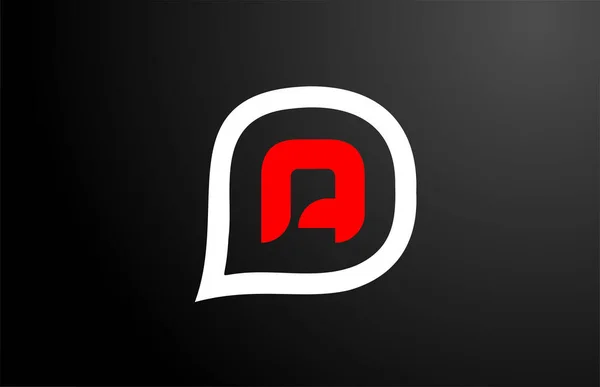 Ein Buchstabenentwurf Mit Roter Fragewolke Alphabet Logo Design Markensymbol Für — Stockvektor