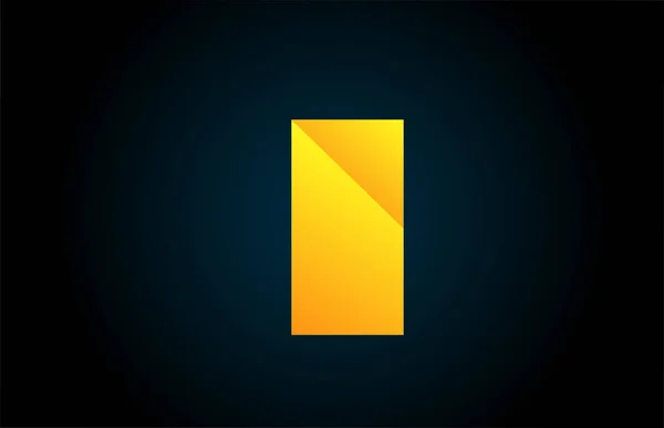 Geometrik Alfabe Şirket Için Sarı Renkli Logo Fütürist Tasarım Gradyan — Stok Vektör