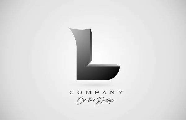 Alfabeto Lettera Logo Icona Gradiente Nero Design Creativo Aziende Aziende — Vettoriale Stock