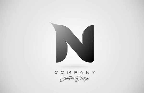 Alfabet Letter Logo Icoon Zwart Verloop Creatief Ontwerp Voor Bedrijf — Stockvector