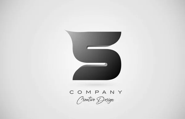 字母S标志图标在黑色梯度 商业和公司的创意设计 — 图库矢量图片