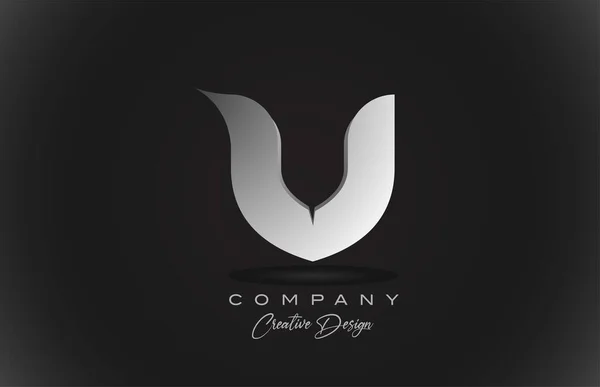Біла Піктограма Логотипу Градієнтної Літери Чорним Тлом Креативний Дизайн Корпоративного — стоковий вектор