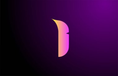 Mor sarı. Markalaşma ve iş için yaratıcı gradyan harf logosu. Simge kurumsal kimliği için tasarım