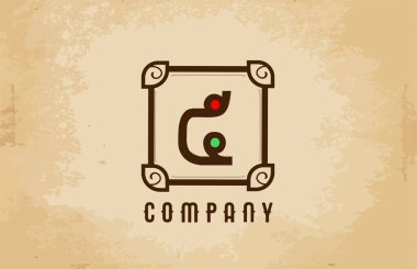 Şirket ve iş dünyası için klasik C alfabesi harfi simgesi. Şirket için yaratıcı tasarım