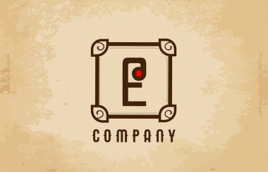 Şirket ve iş dünyası için klasik E alfabesi harfi simgesi. Şirket için yaratıcı tasarım
