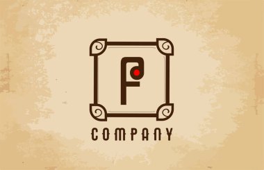 Şirket ve iş dünyası için klasik F alfabesi harfi simgesi. Şirket için yaratıcı tasarım