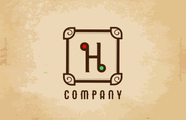 Şirket ve iş dünyası için klasik H alfabesi harfi simgesi. Şirket için yaratıcı tasarım