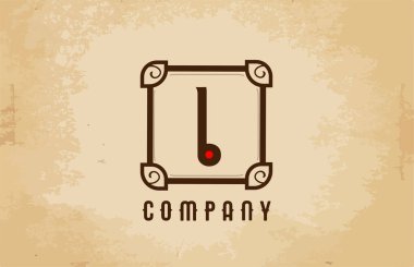 Şirket ve işletme için klasik I alfabe harf logosu simgesi. Şirket için yaratıcı tasarım