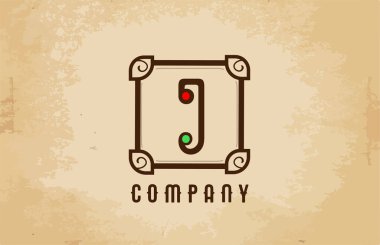 Şirket ve iş dünyası için klasik J alfabesi harfi simgesi. Şirket için yaratıcı tasarım