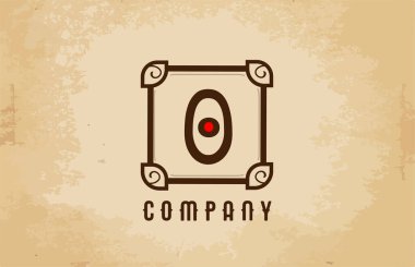 Şirket ve iş dünyası için klasik O alfabe harfi simgesi. Şirket için yaratıcı tasarım