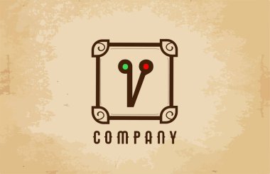 Şirket ve iş dünyası için klasik V alfabesi harfi simgesi. Şirket için yaratıcı tasarım