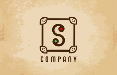 Şirket ve iş dünyası için klasik S alfabesi harfi simgesi. Şirket için yaratıcı tasarım