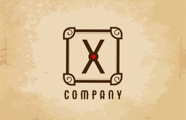 Şirket ve iş dünyası için klasik X alfabesi harfi simgesi. Şirket için yaratıcı tasarım