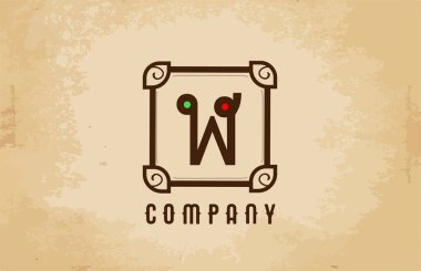 Şirket ve iş dünyası için klasik W harfli alfabe simgesi. Şirket için yaratıcı tasarım